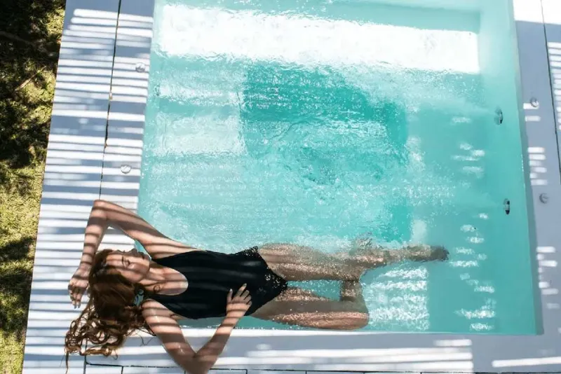 Relaxing moment inside the private whirlpool jacuzzi